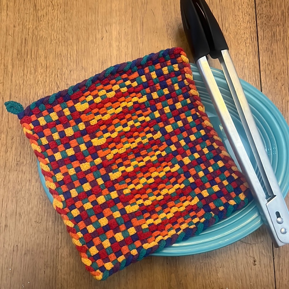 Colorful Handwoven 8” Potholder
